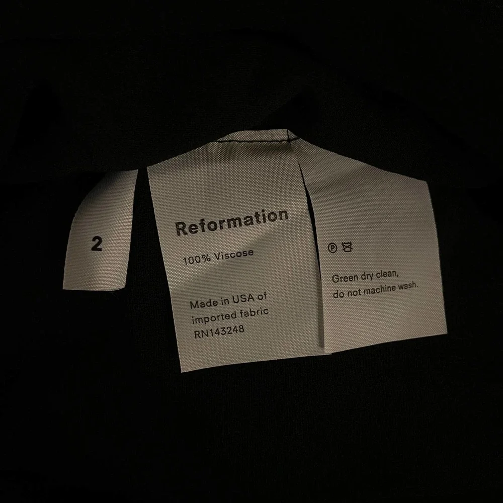 🚫SOLD🚫REFORMATION Christine Dress Black Ruffle Mini - Picture 10 of 10